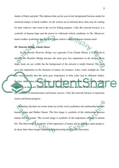 Analysis of Summer by Arcimboldo, Two Figures by the Sea by Homer, and Waterloo Bridge by Monet