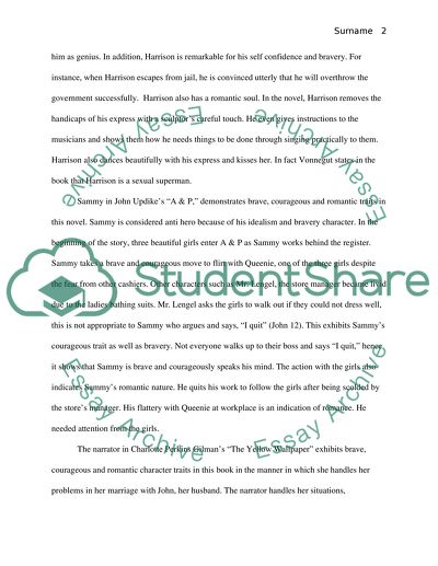 Harrison in Kurt Vonneguts Harrison Bergeron, and Sammy in John Updikes A & P