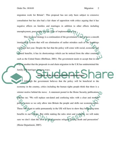 Making Migration Work for Britain