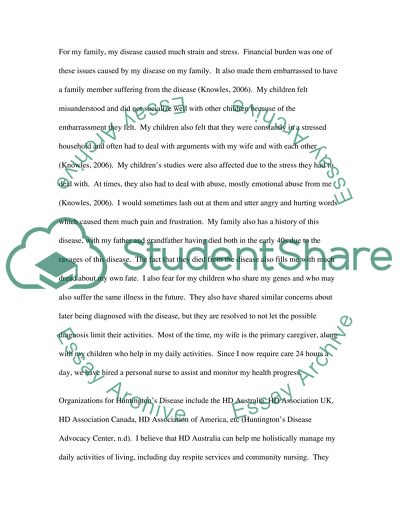 The Advanced Stages of Huntingtons Disease