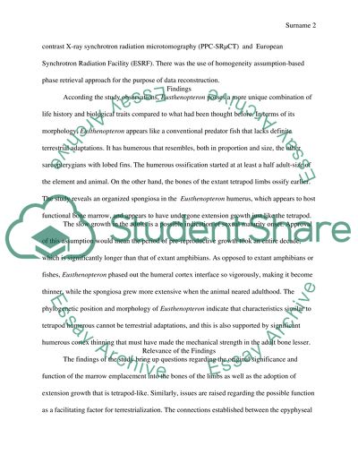 The Humerus of Eusthenopteron as a Puzzling Organization