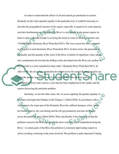 Natural Gas Production in Eastern Kentucky Had a Negative Impact on Water Quality