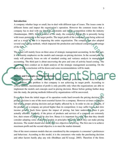 Models and Concepts on Pricing Decision