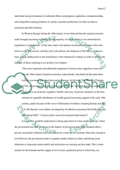 What Are The Concepts Upon Which Laissez Faire Is Based