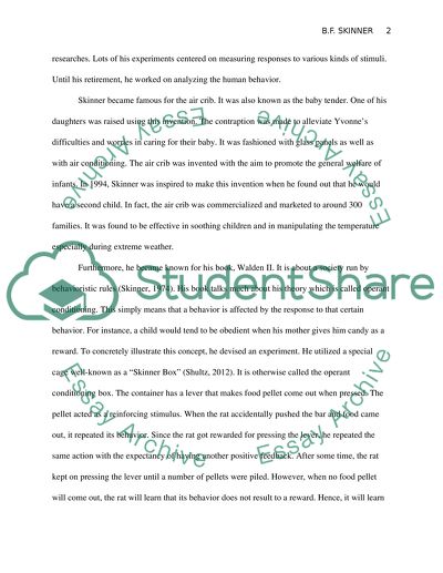 Life and Works of Burrhus Frederic Skinner