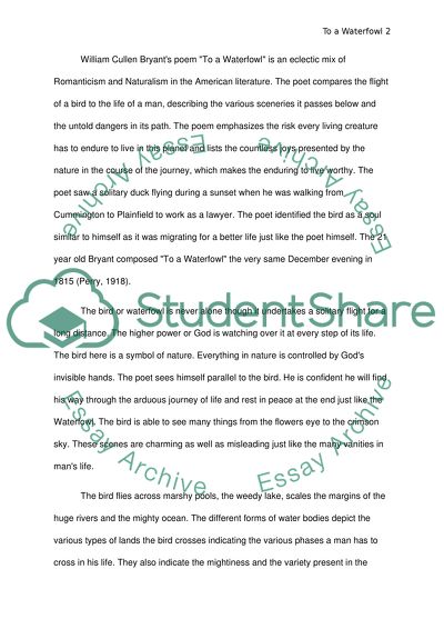 To a Waterfowl by Bryant