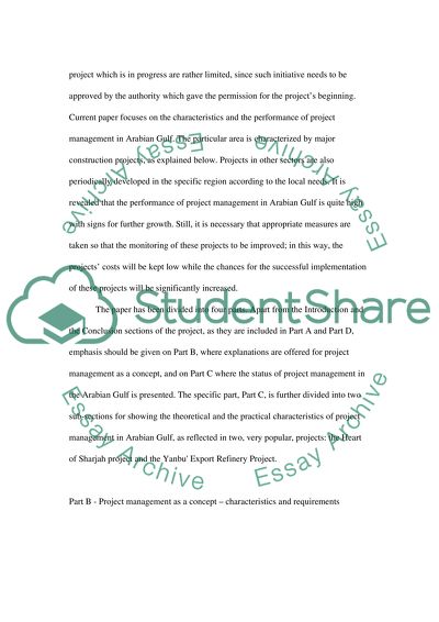 Project Management in Arabian gulf