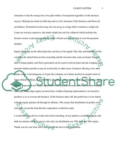 Corporate Income Taxes - Client Letter