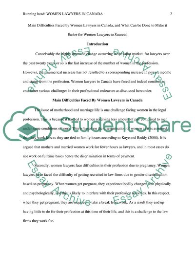 What are some of the main difficulties faced by women lawyers in Canada, and what can be done to make it easier for women lawyers to succeed