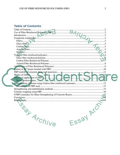 Use of Fiber Reinforced Polymers