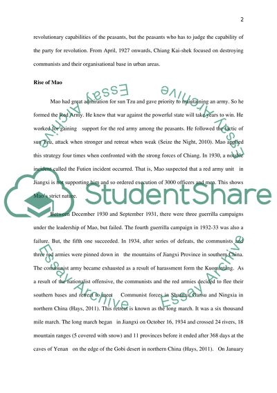 The Rise of Mao Zedong within the Communist Party in China