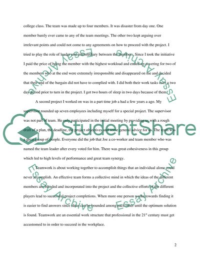 MG 1011 Task 2 Assignment - a Reflection of the work done