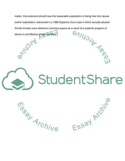 Prison Inspection and the Protection of Prisoners Rights