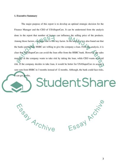 Decisions in USA Super Cars