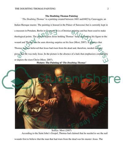 The Doubting Thomas Painting by Caravaggio