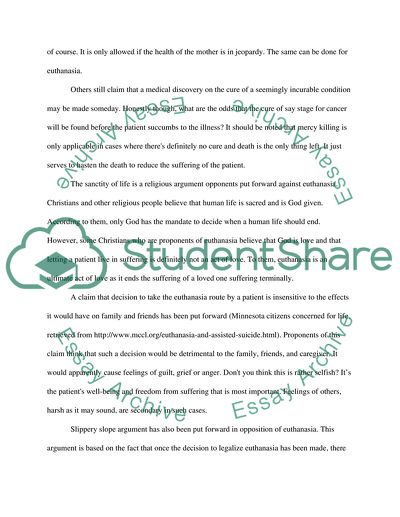 Euthanasia: Should it really be practiced