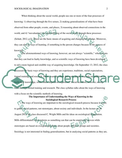 Sociological Imagination in the Ways of Knowing: Why the Age of Marriage is Increasing