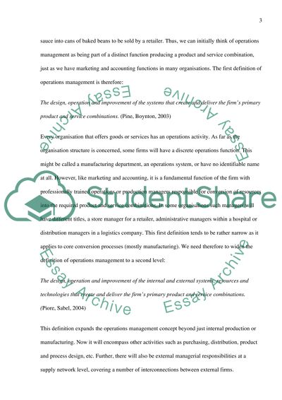 The Contribution of Operations Management