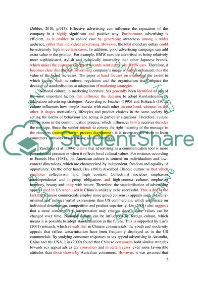 Marketing Communication in a Multicultural Market Environment