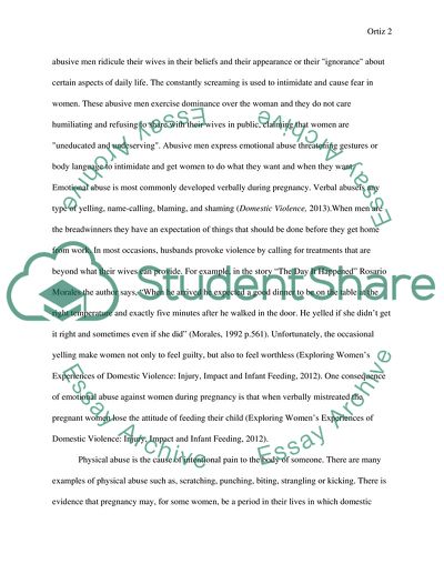 Effect of Domestic Violence During Pregnancy