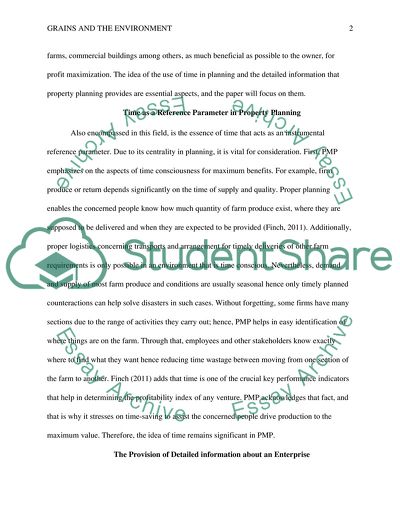 Grains and the Environment