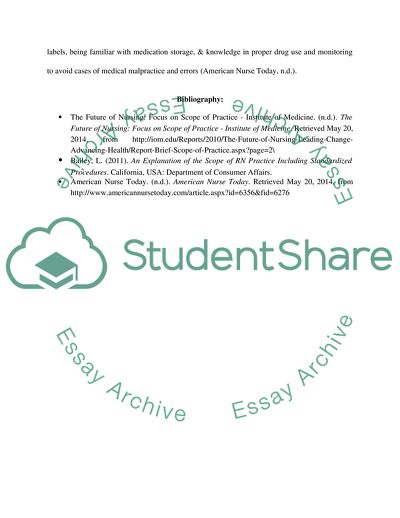 Nursing Scope Of Practice And Medical Errors