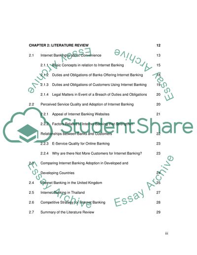 Dissertation internet banking