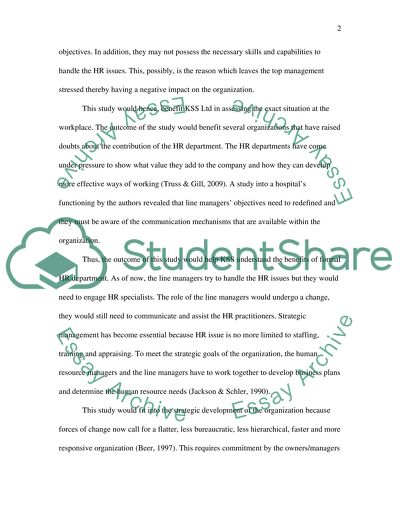 Negative impacts of an organisation without a Human Resource Department