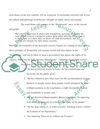 Thomas Jefferson and Abuses