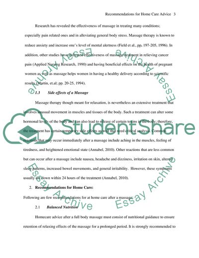 Understanding the Recommendations for Homecare Advice