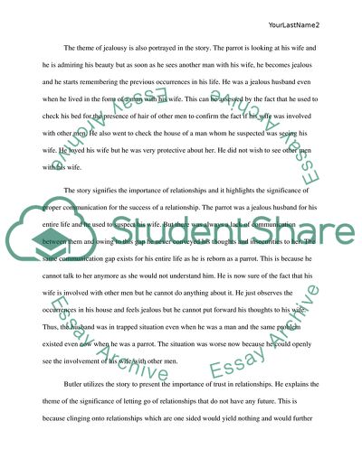 Textual analysis about Jealous Husband Returns in Form of Parrot