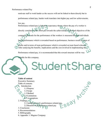 Performance-related Pay