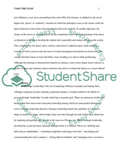 The 2006 Movie Take the Lead