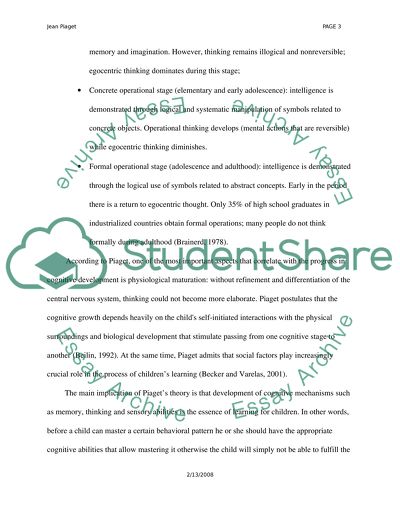 Piagets Early Theory of the Role of Language