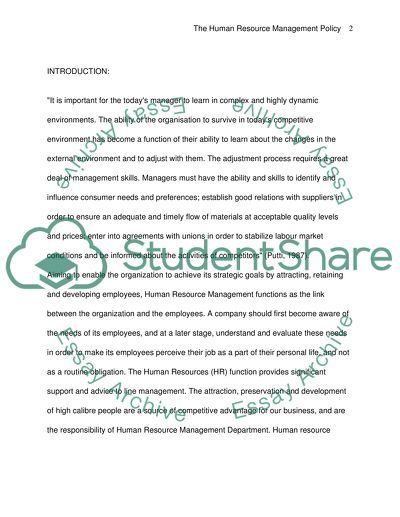 Human Resource Management Practices in the Aviator Aviation Corporation