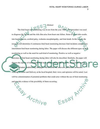 Fetal Heart Monitoring during Labor
