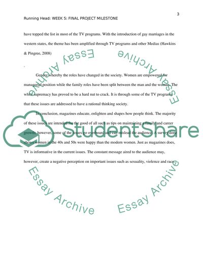 Week 5: Final Project Milestone