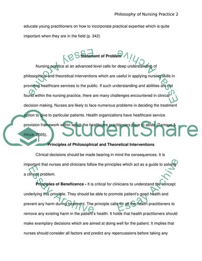 Philosophy of Nursing Practice