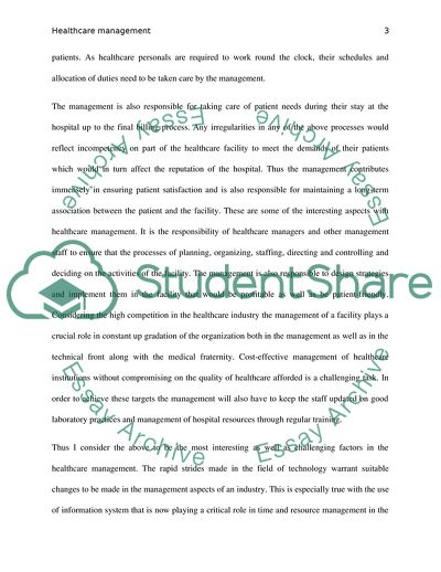 Healthcare Management