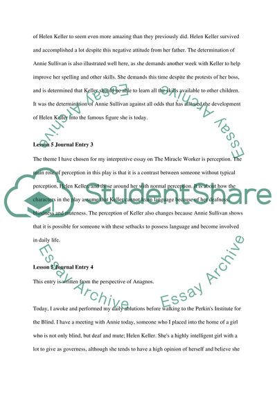 The Miracle Worker - A Play about the Life of Helen Keller