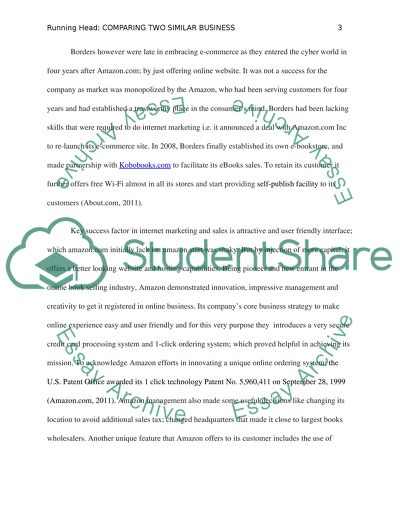 Comparing Borders Group and Amazon