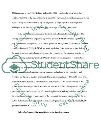 The Risks of Medical Usage of Ionizing Radiation