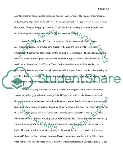 Yoani Sanchez and the Power of Internet Blogging