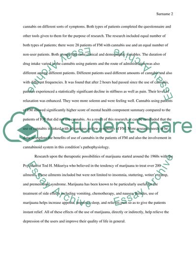 Marijuana in the Treatment of Diseases