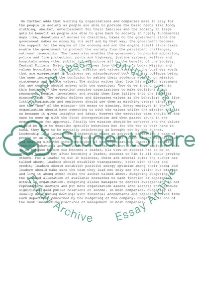 Winning: Book lessons. Jack and Suzie Welch