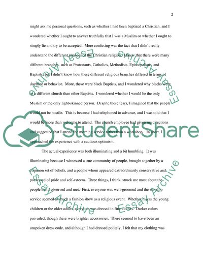 Cultural Immersion Project: Union Baptist Church