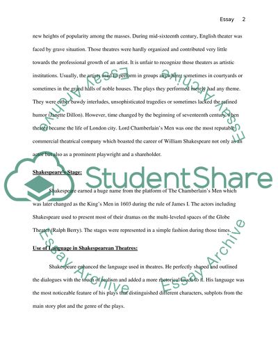 Use of Language in Shakespearean Theatres