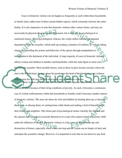 Women Victims of Domestic Violence