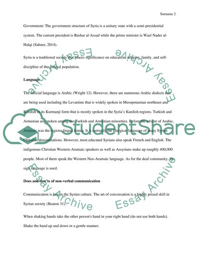 Presentaion on the country Syria