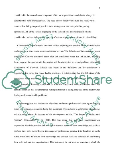 The Value of An Exponded Rule for Nurses Working